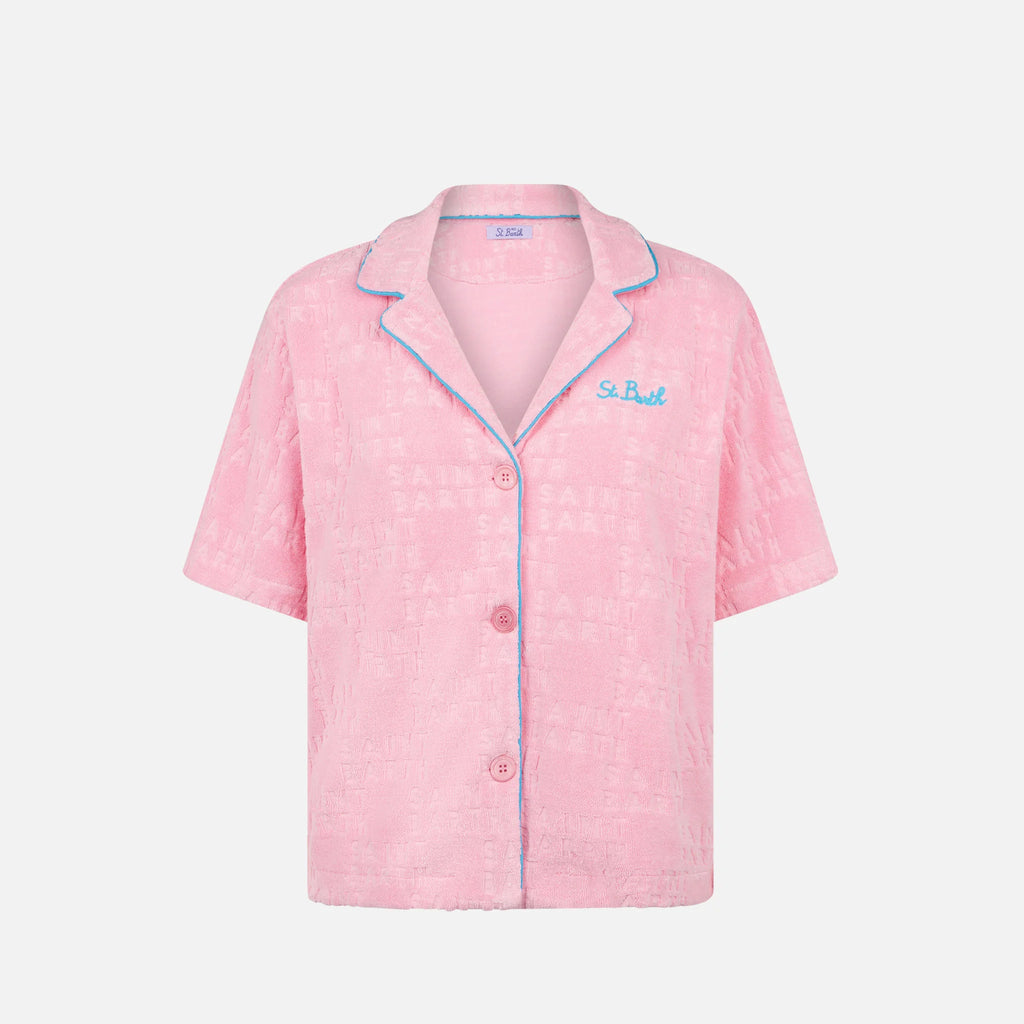 Whale terry cotton shirt with piping