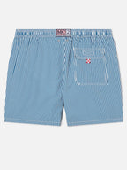 Syros swim shorts with white and blue striped pattern