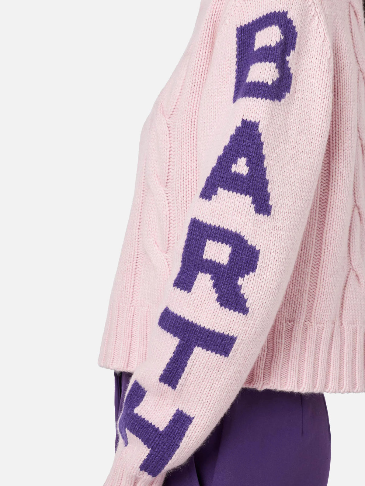 Adler braided turtleneck sweater with logo jacquard