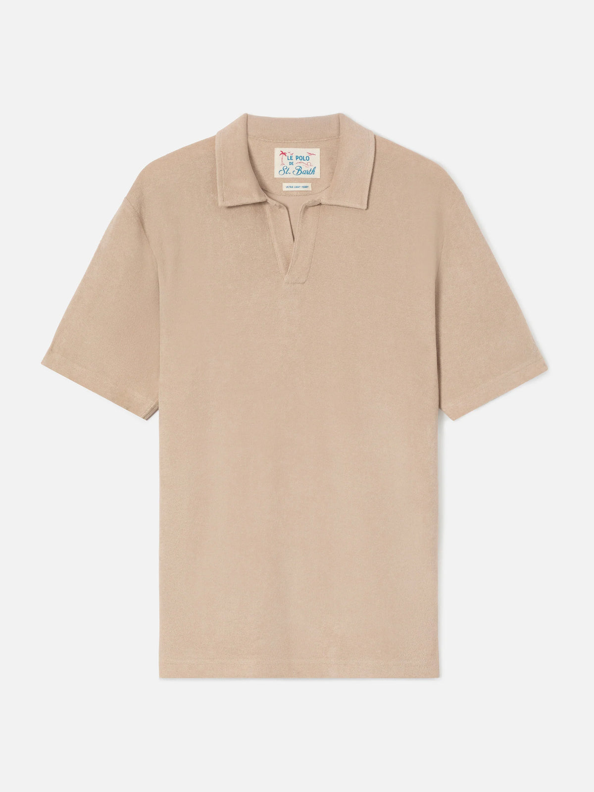 Beige Jeremy polo in terry-effect cotton