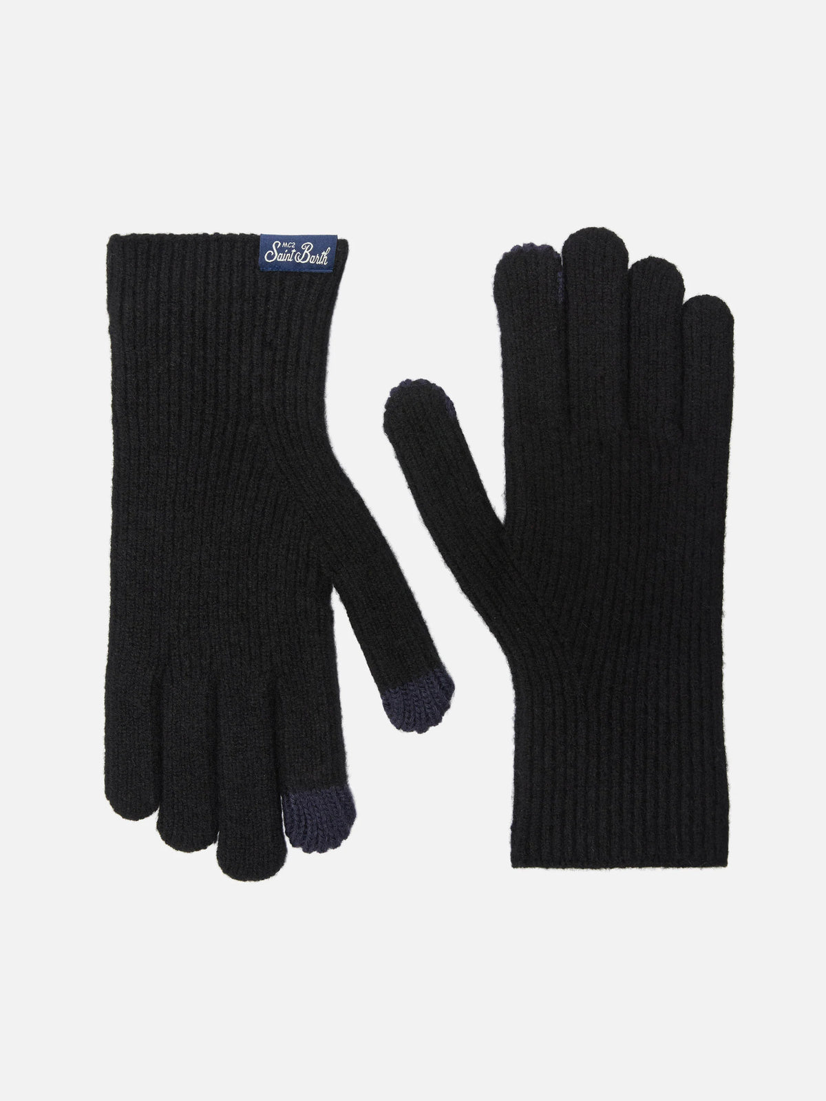 Black Eze wool sweater with polo collar