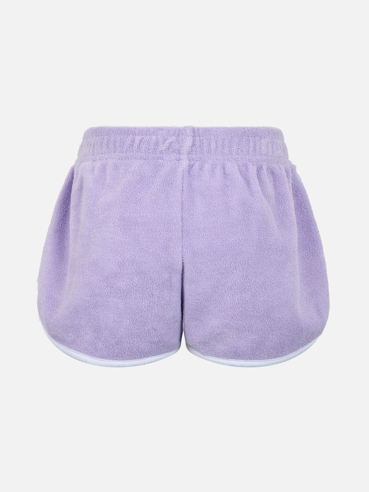 Girl lilac terry pull up shorts Curly