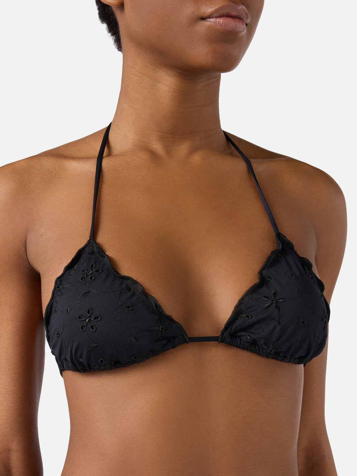 Triangle bikini Sarius triangle in black sangallo