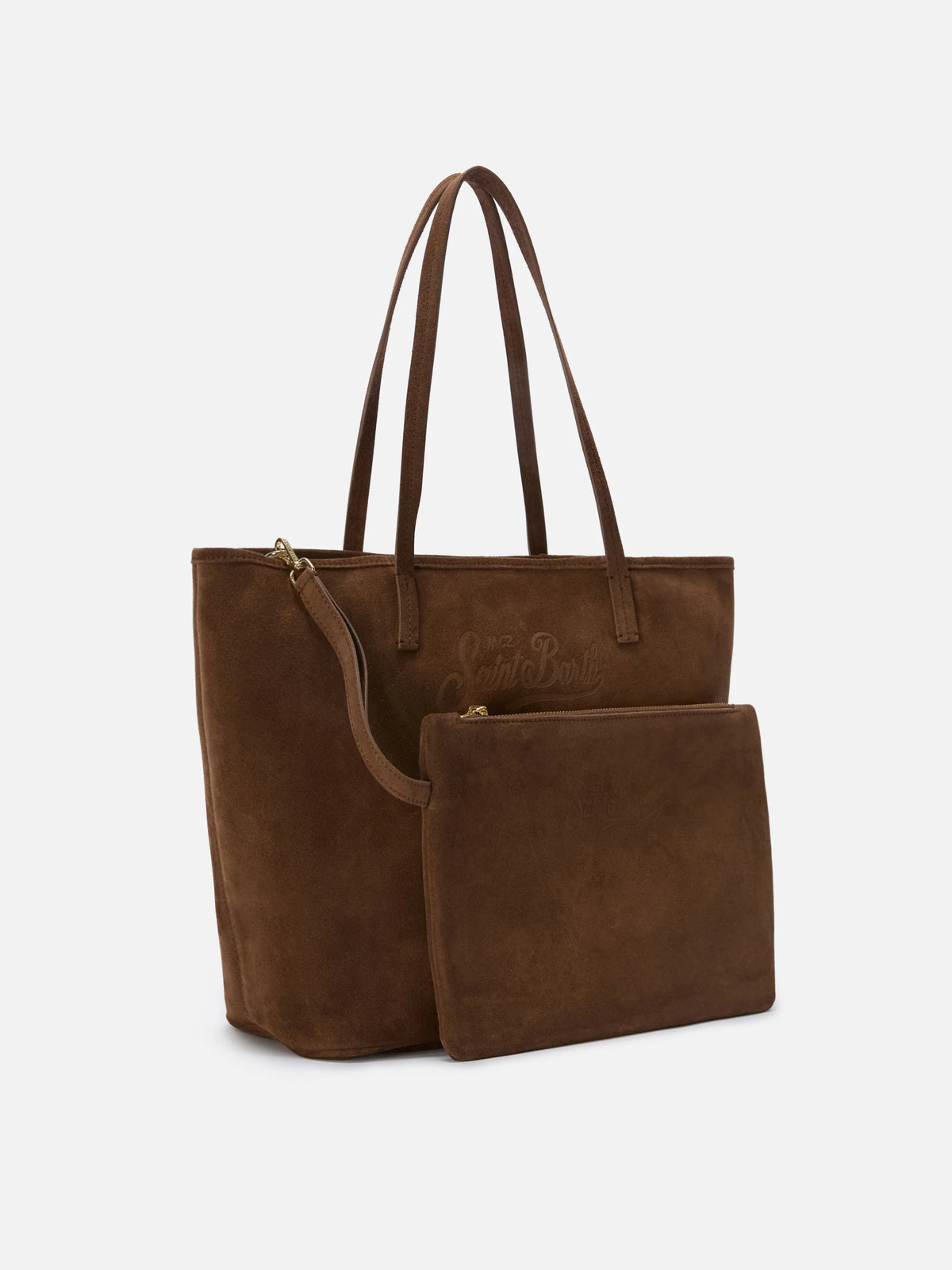 Brown suede City regular bag