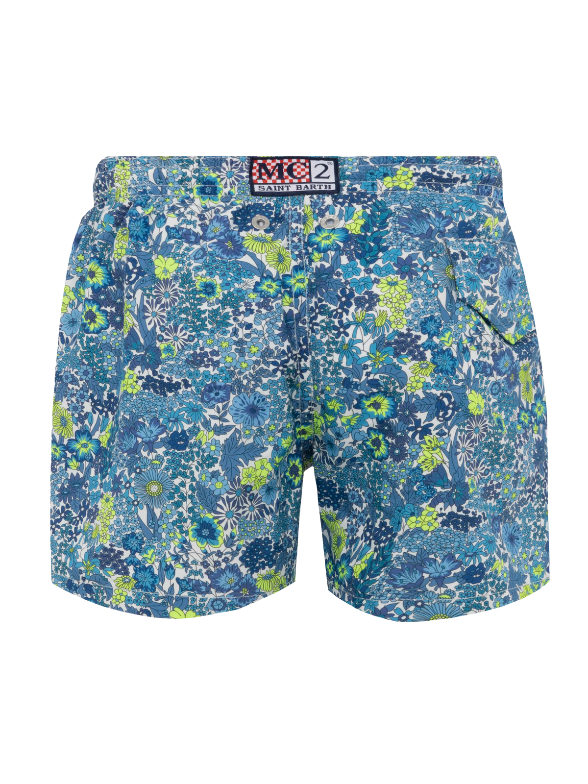 Jean Lighting lightweight fabric swim shorts with Margaret Annie print | MADE WITH LIBERY FABRIC