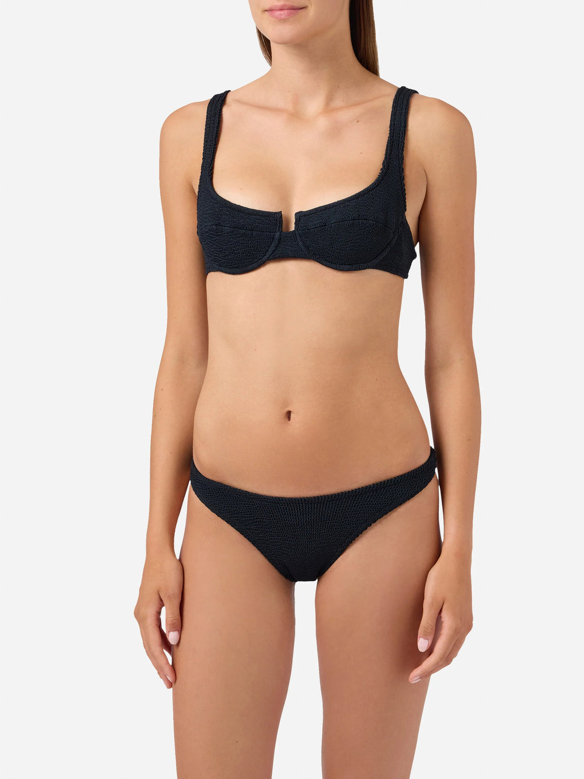 Amira Elise black crinkle bikini