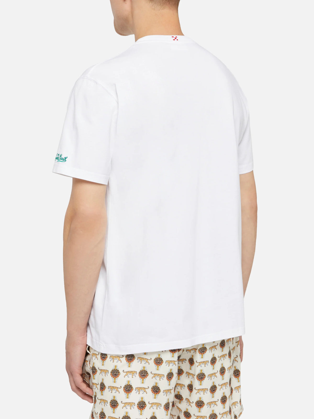 Cotton t-shirt Austin with embroidery and watch print