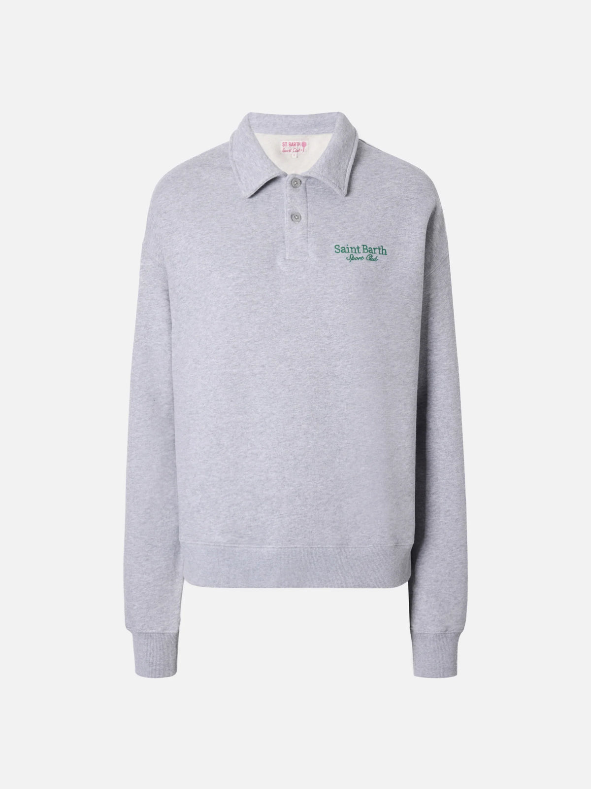 Berenice sweatshirt grey melange with Saint Barth Sport Club embroidery