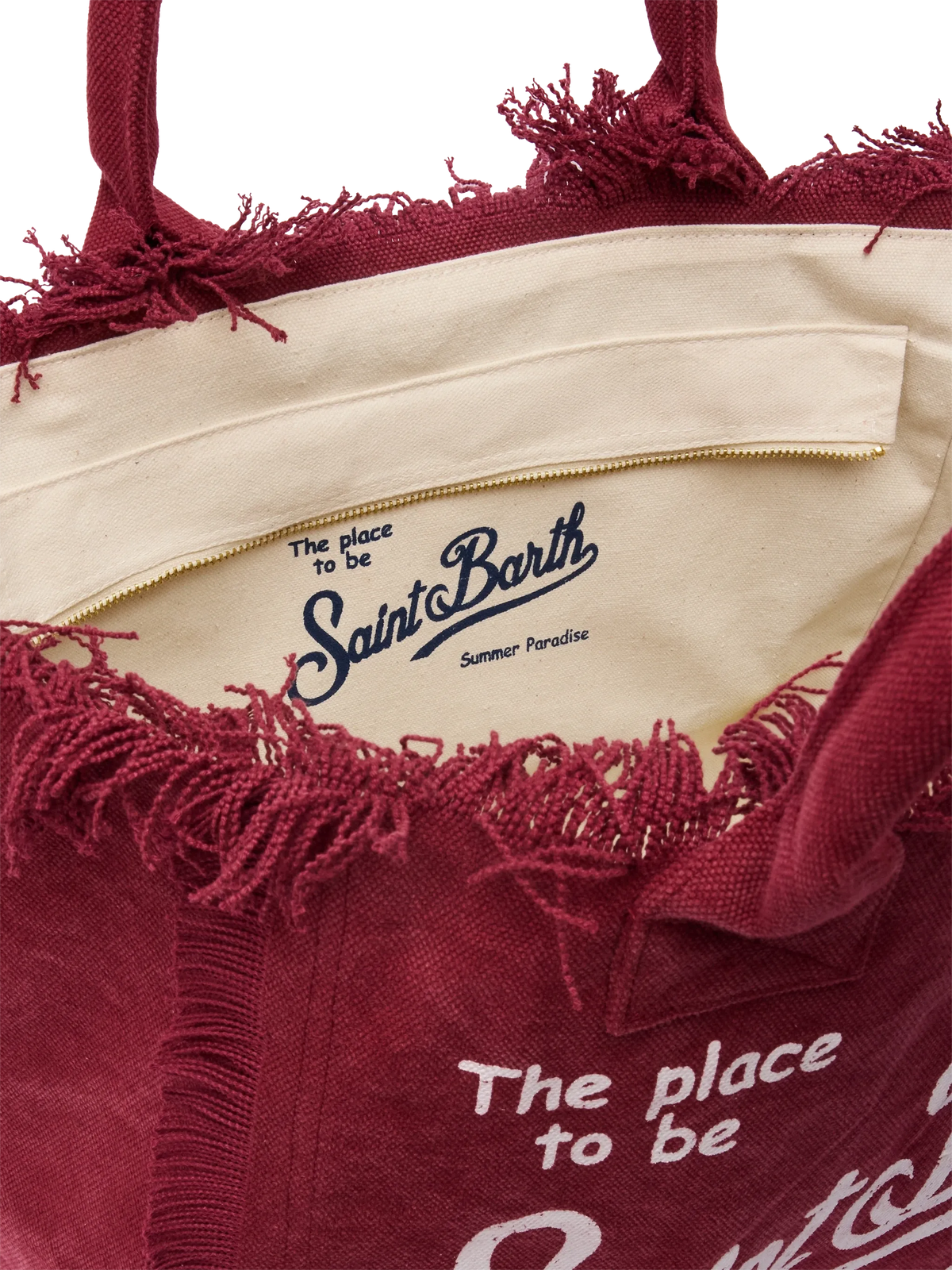 Burgundy cotton canvas Vanity tote bag