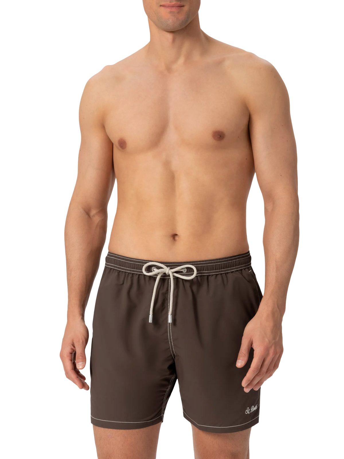 Camel mid-length classic light swim shorts Patmos