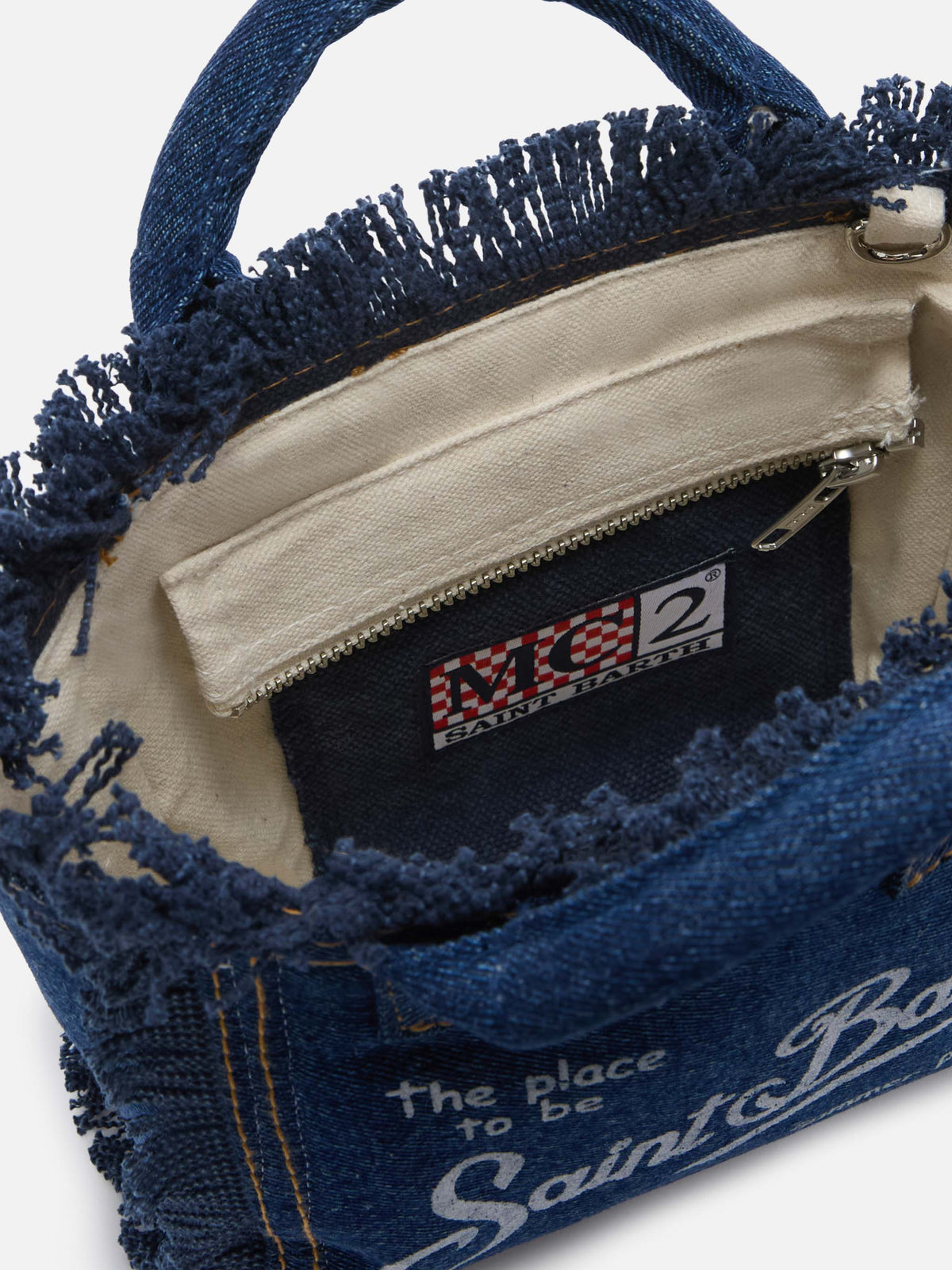 Dark wash denim Vanity mini bag