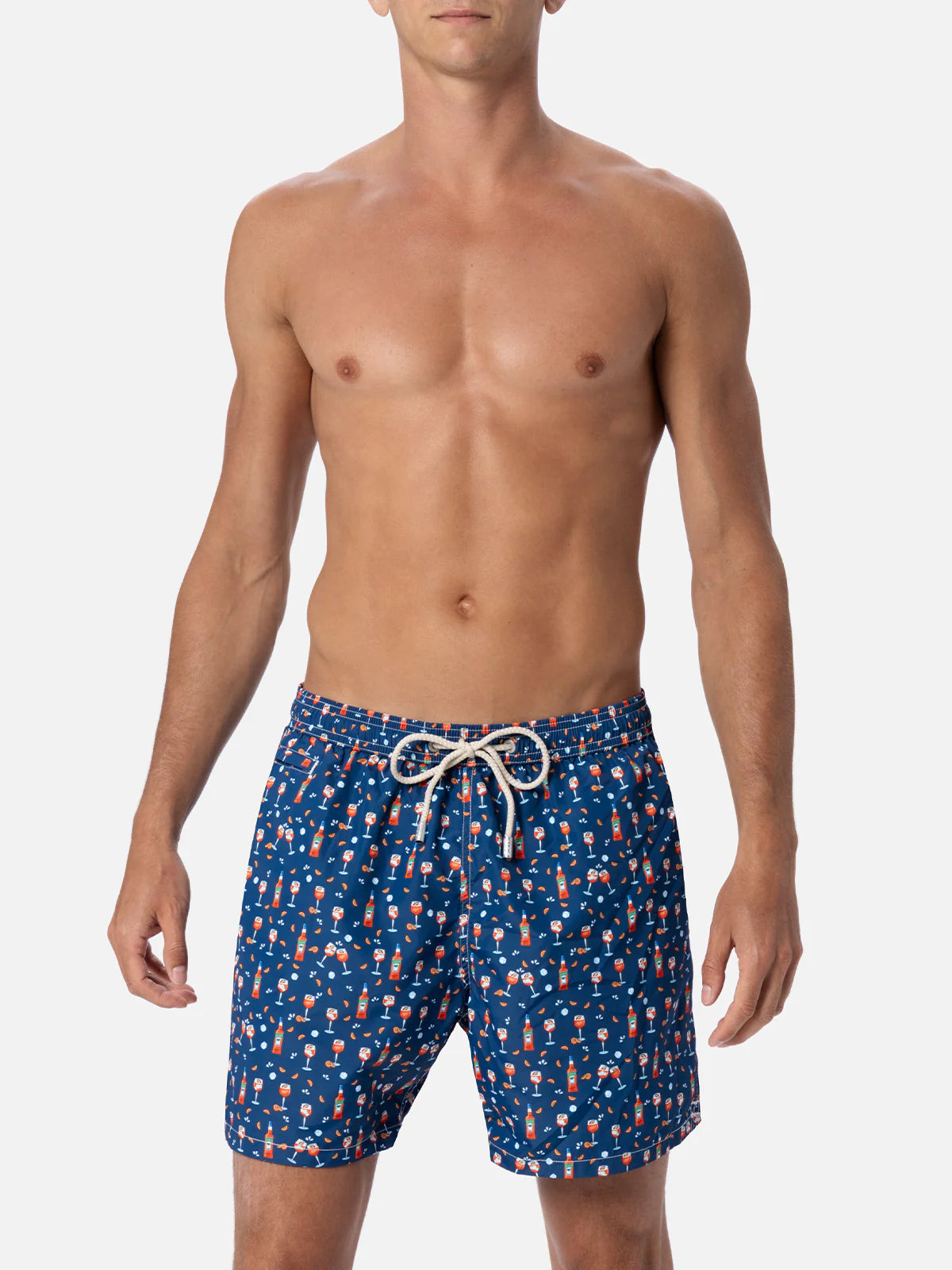 Lightweight fabric swim shorts Lighting with Aperol spritz print | APEROL SPECIAL EDITION