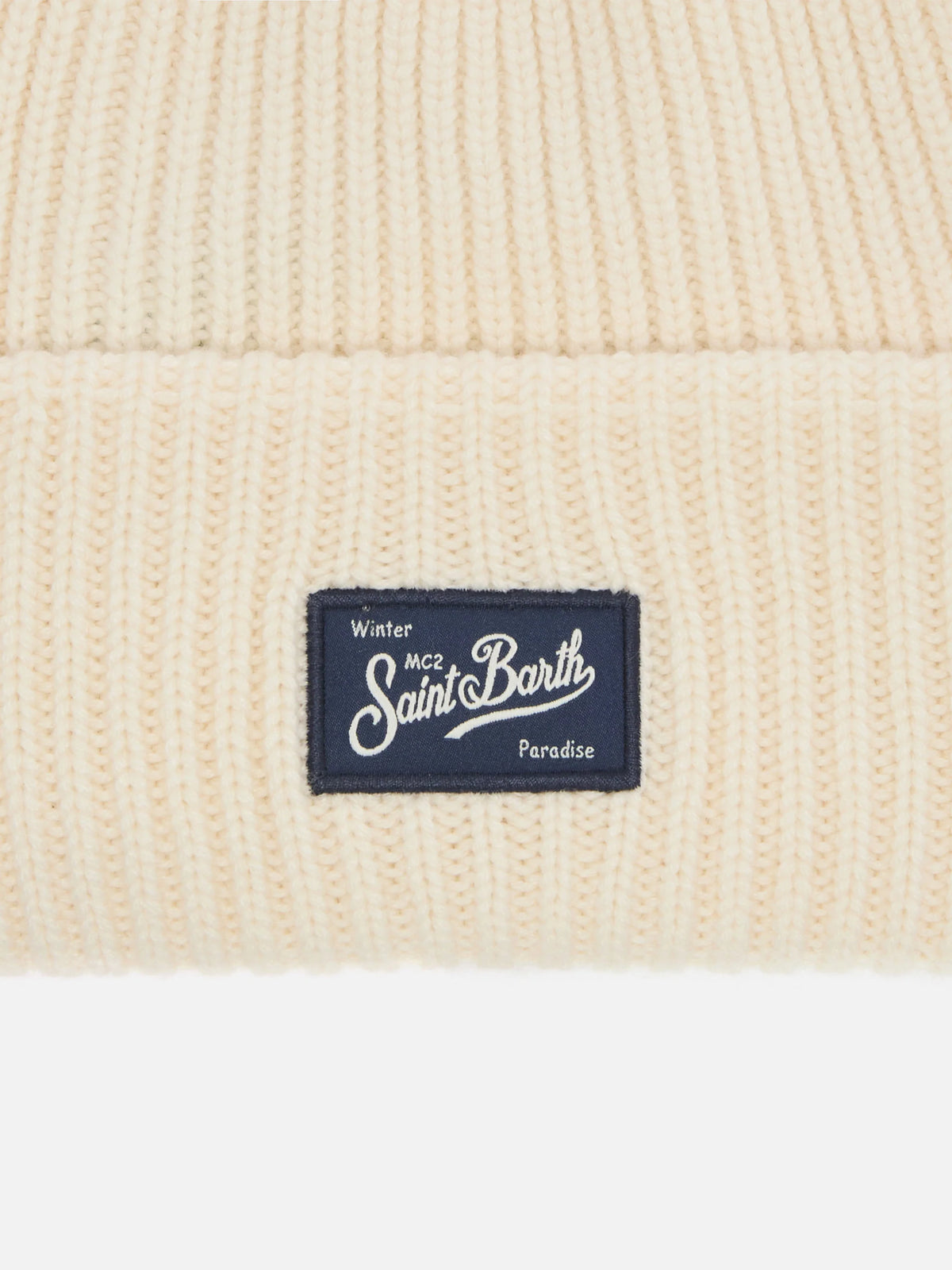 Berry W ribbed cashmere-blend beanie in white