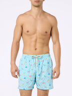 Comfort Light swim shorts with crabs print