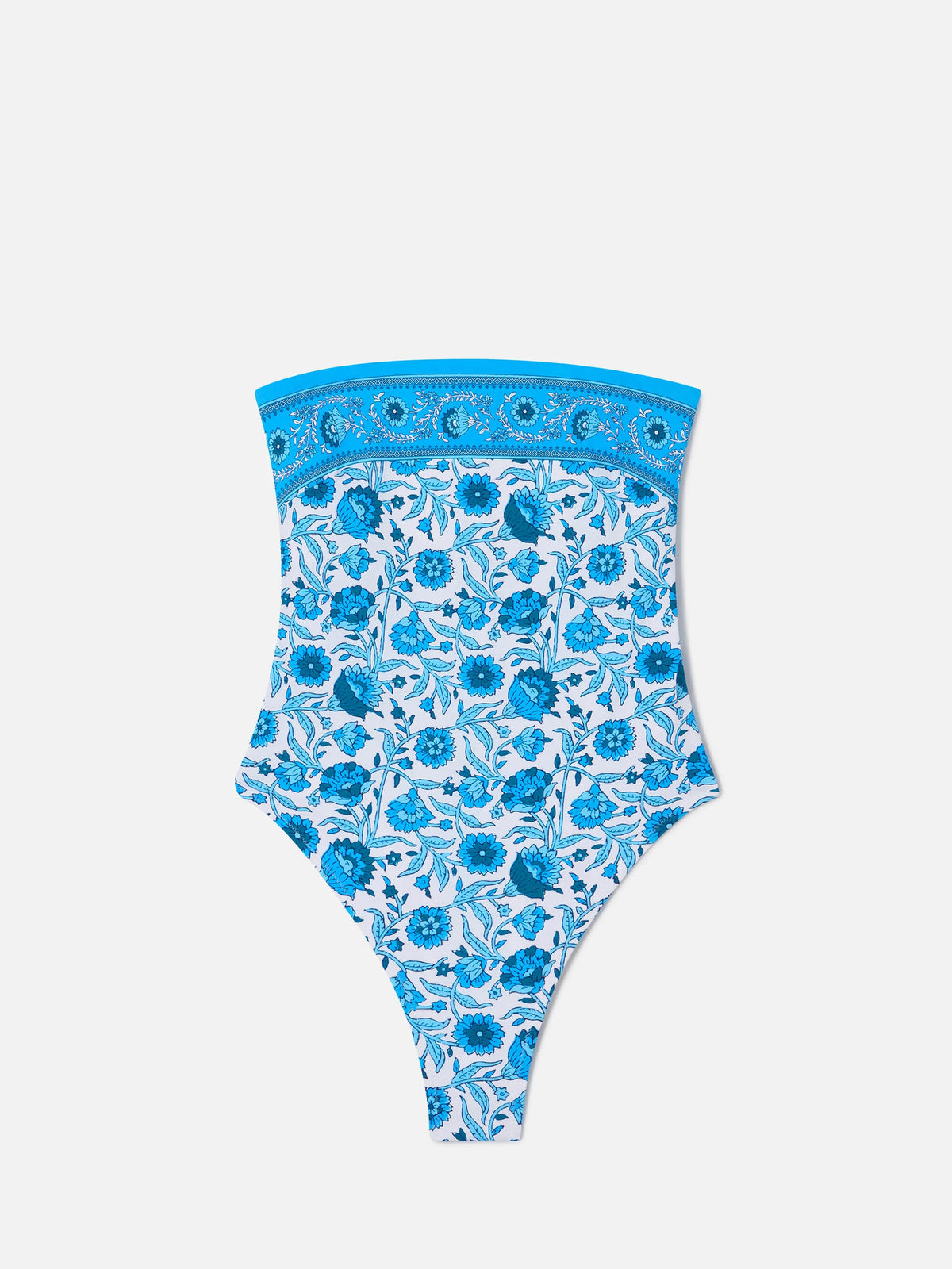 Khyra bandeau one-piece swimsuit with floral batik print