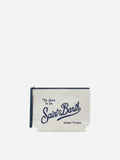Aline white solid color linen pouch