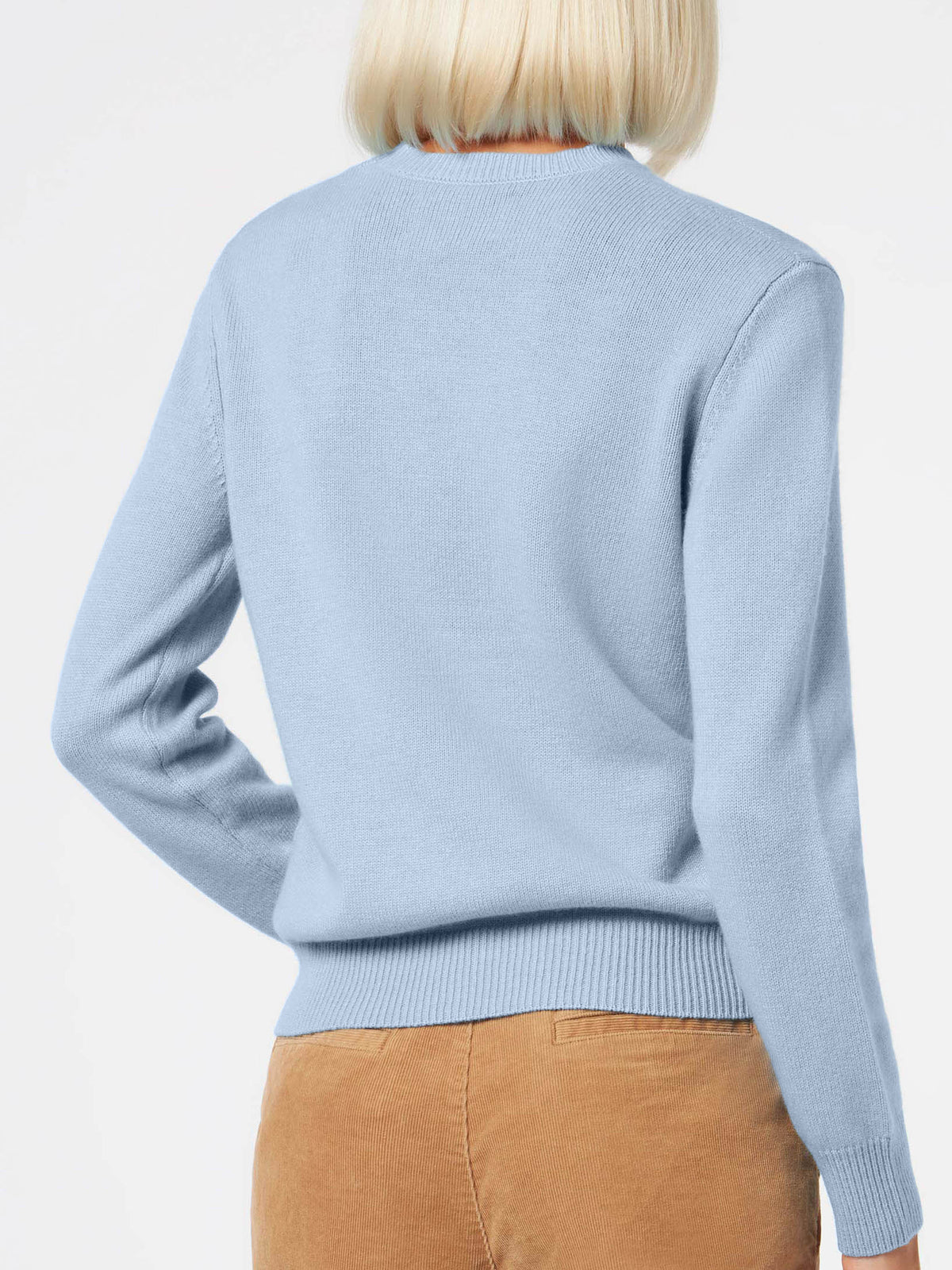 100% CASHMERE sweater Sorbonne in light blue