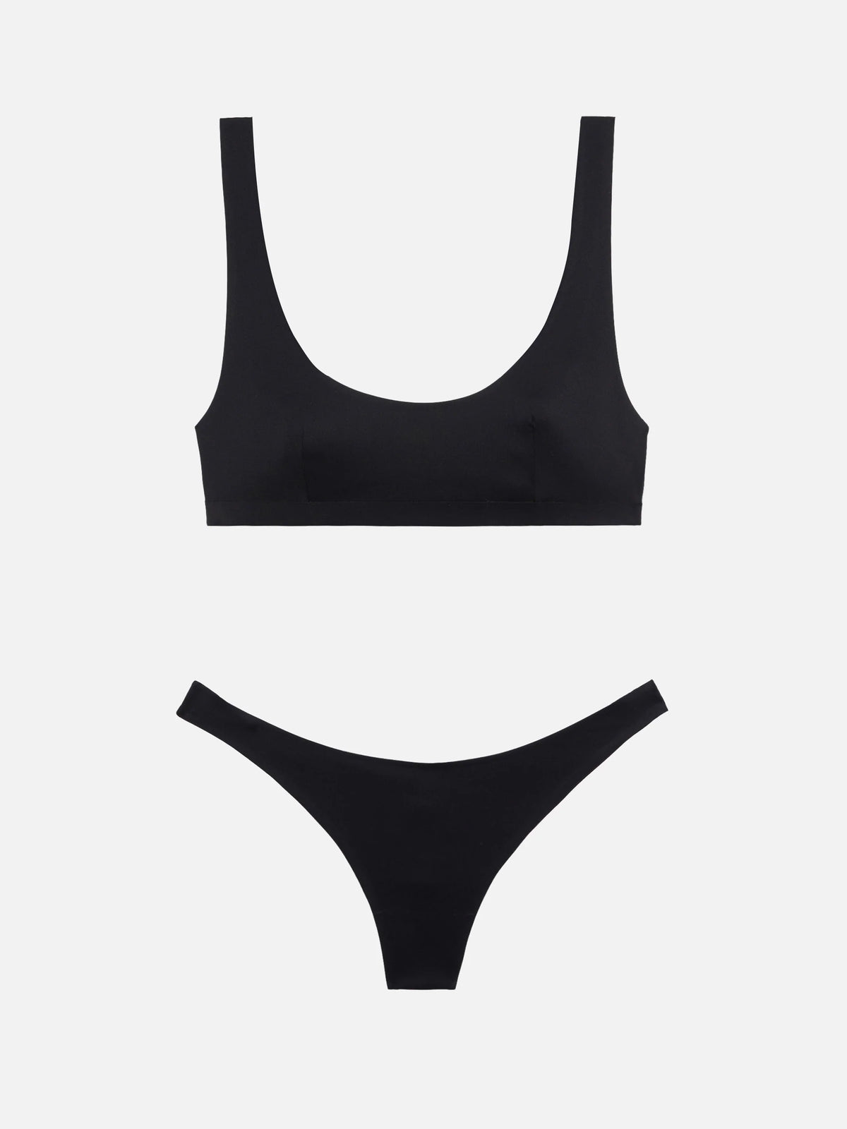 Minerva Afrodite black bralette bikini with heat sealed finish