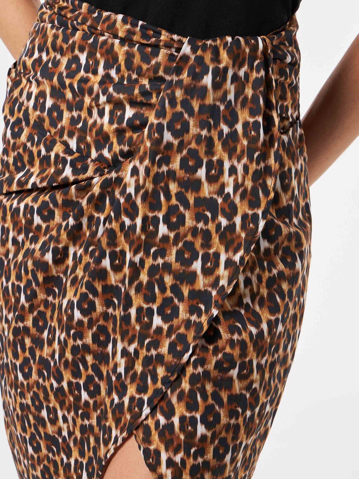 Amanda animalier midi skirt
