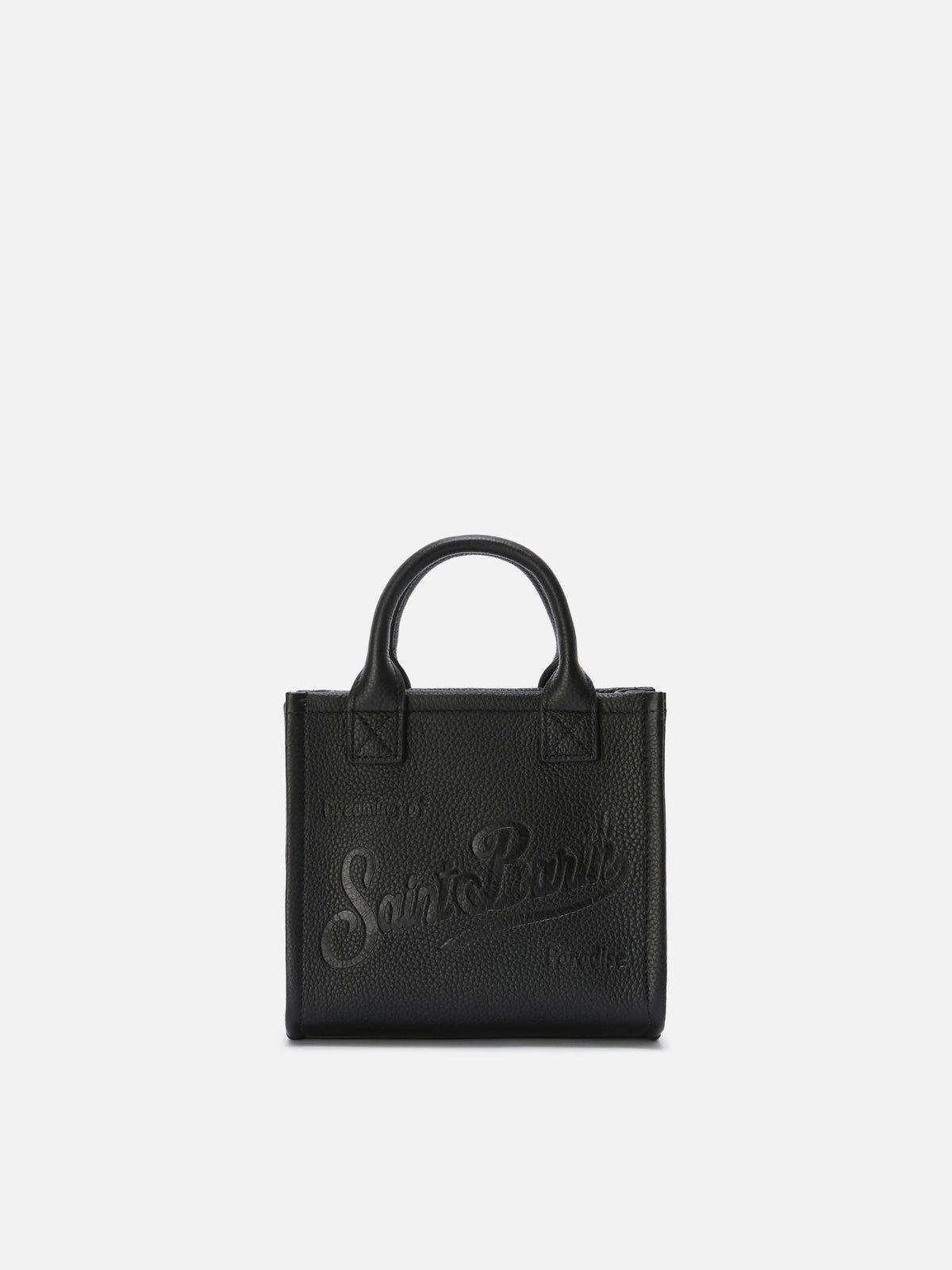 Black pebbled leather Vanity mini bag