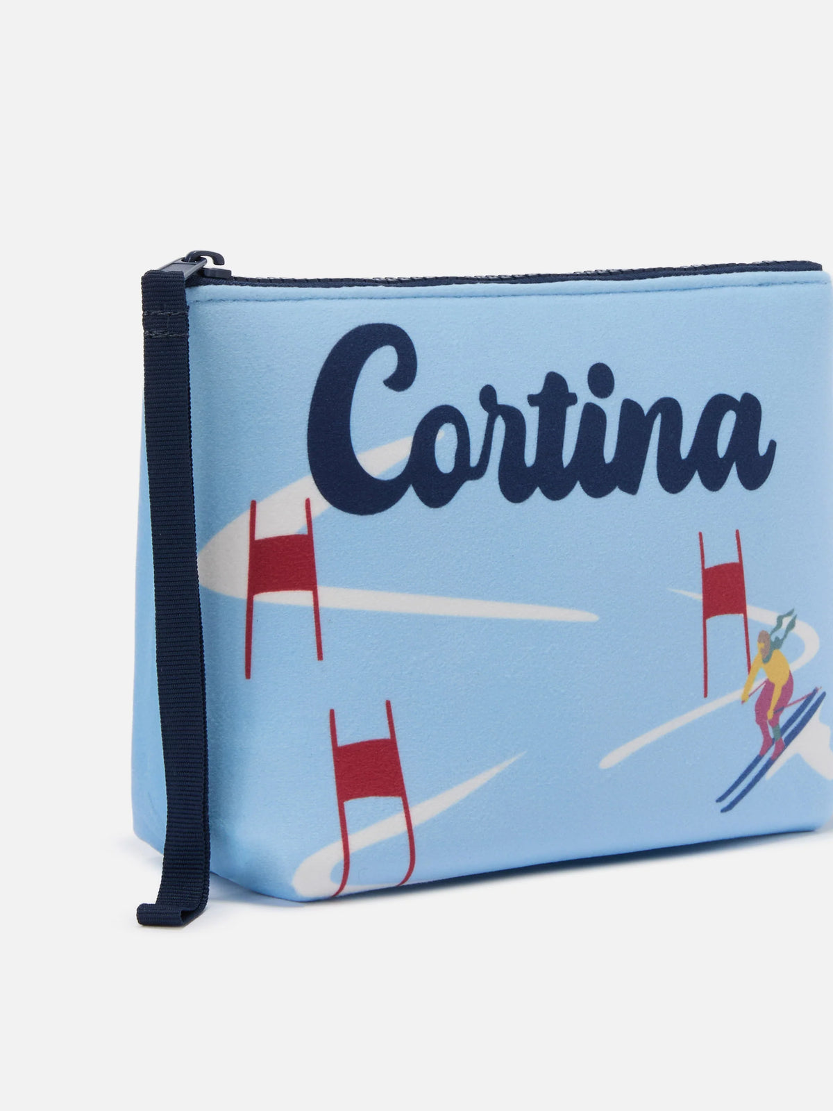 Aline Pouch in wool-effect fabric with Cortina print