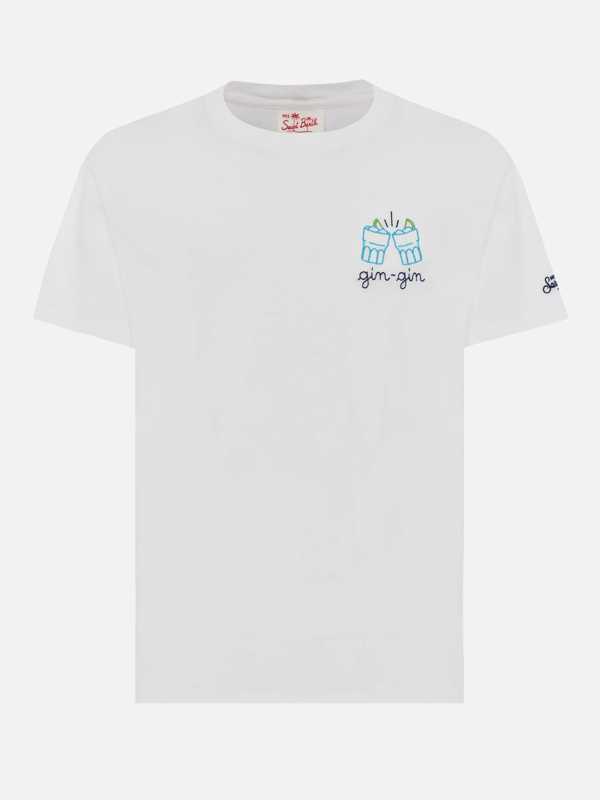 Classic fit cotton jersey t-shirt Portofino with Gin Gin embroidery | INSULTI LUMINOSI SPECIAL EDITION