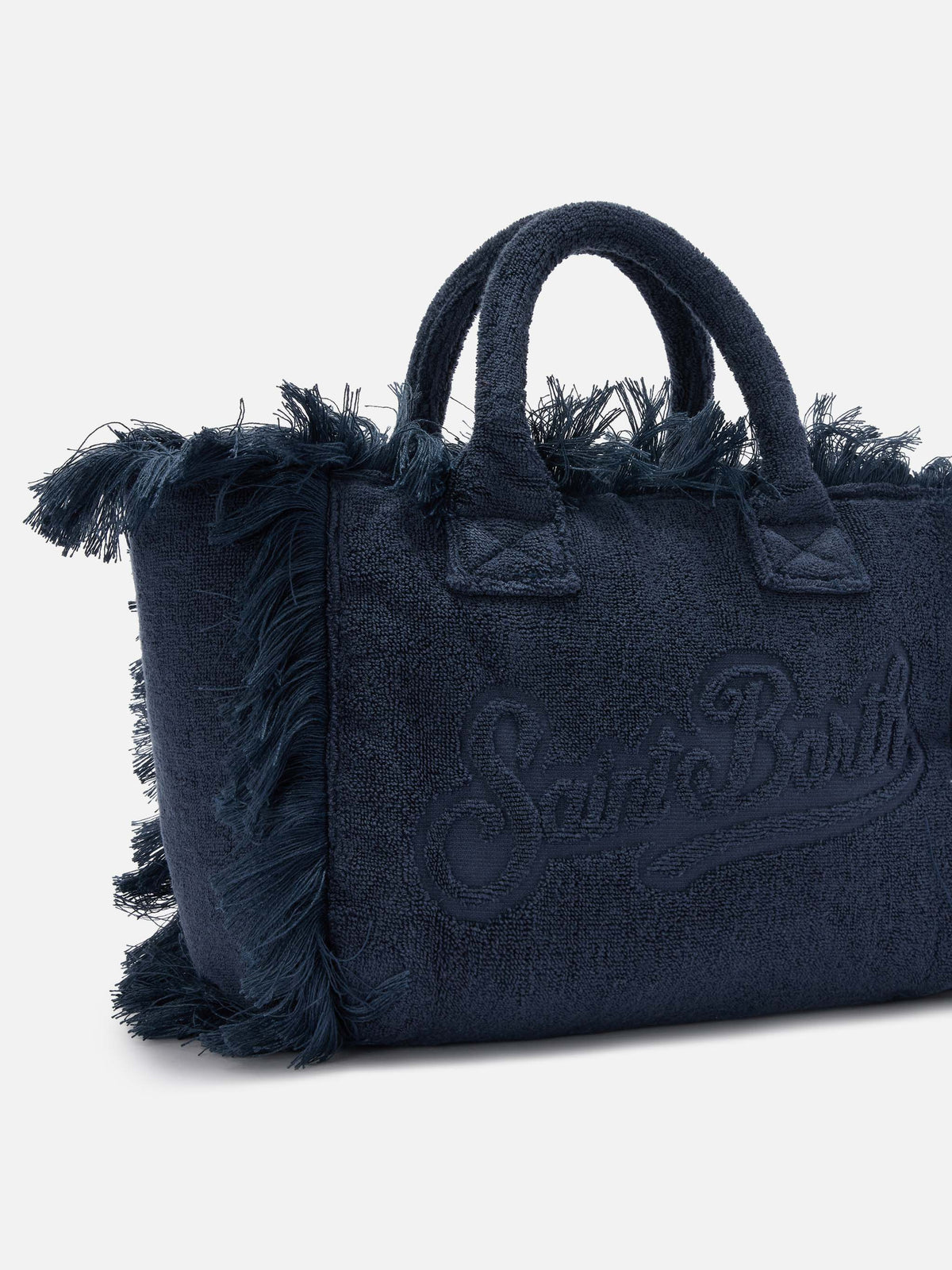 Blue solid color terry effect Colette bag