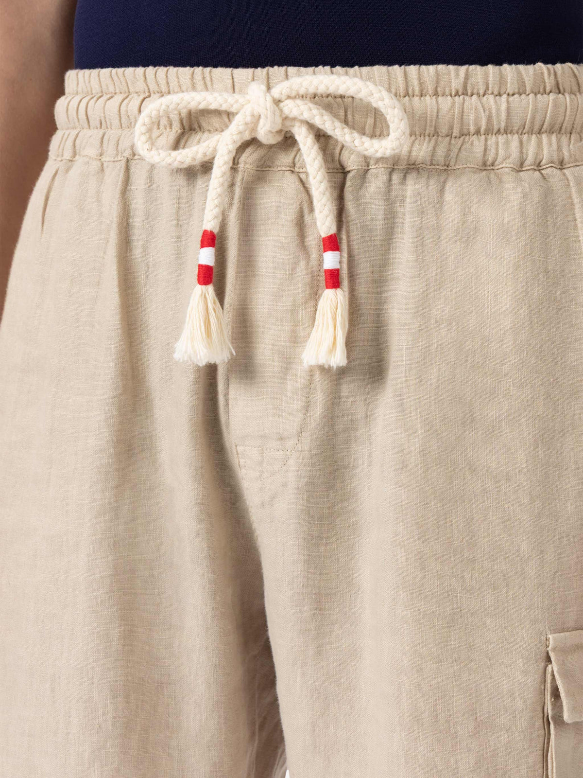 Beige linen bermuda Marseille