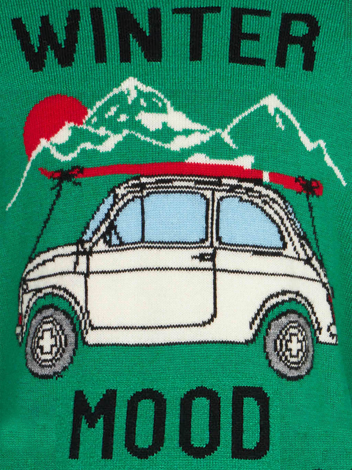 Boy cashmere blend sweater with car print | FIAT 500 SPECIAL EDITION