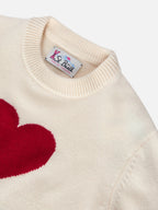 Girl faux fur jacket Aveline with heart print
