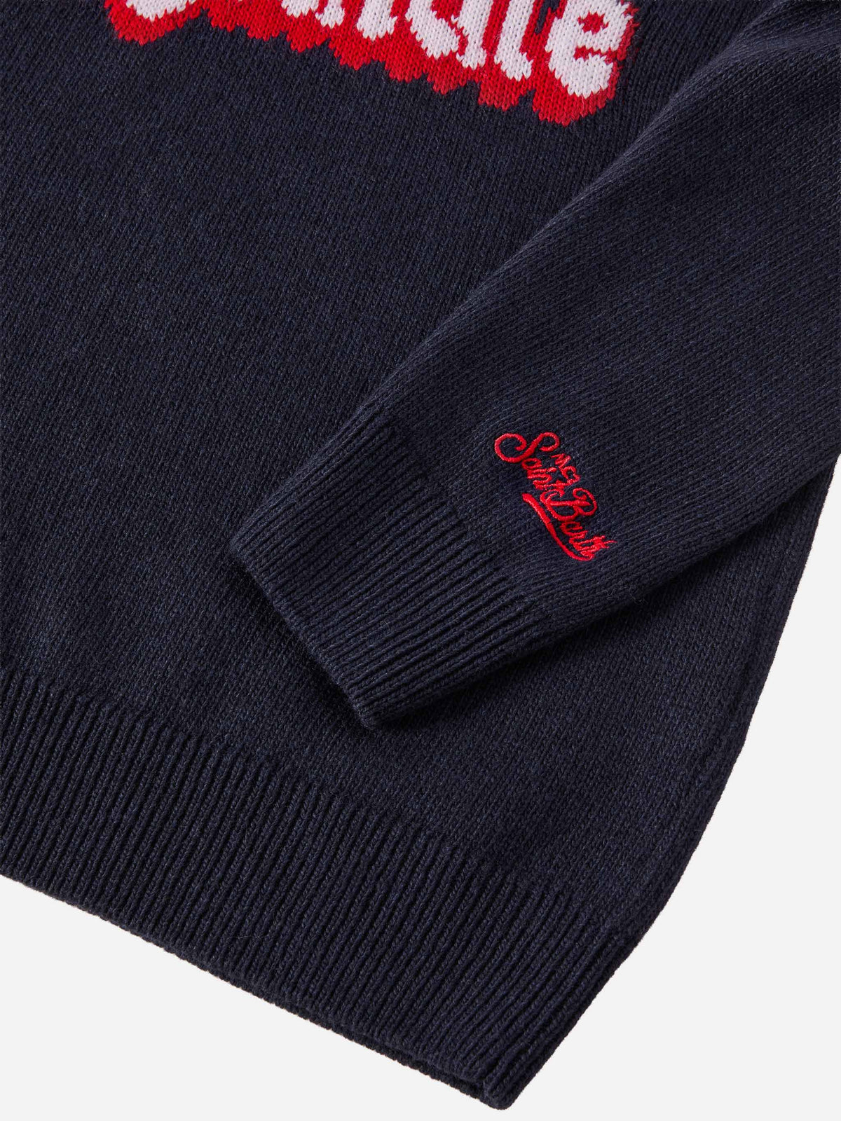 Douglas crewneck in cashmere blend with Vacanze di Natale jacquard | VACANZE DI NATALE SPECIAL EDITION