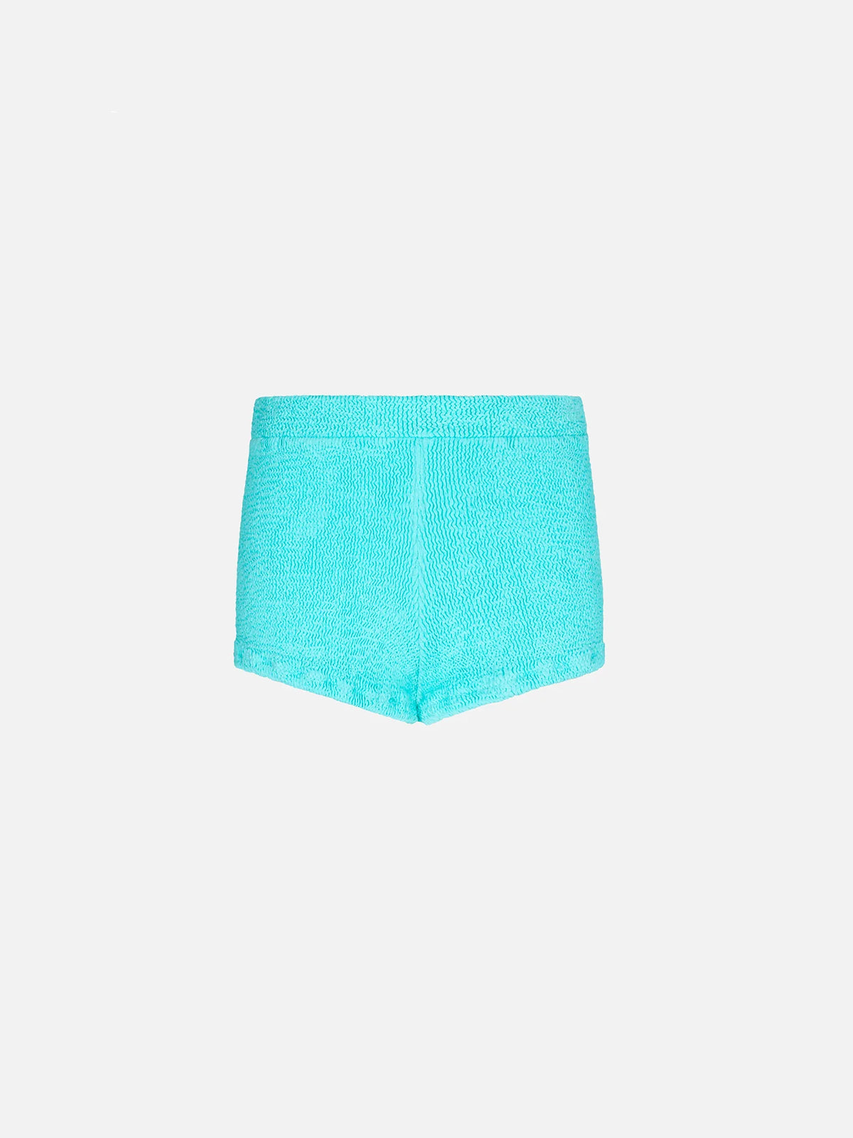 Girl water green crinkle shorts