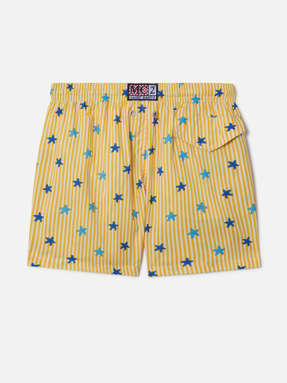 Boy Comfort Light Jr swim shorts with starfishes print