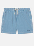 Syros swim shorts with white and blue striped pattern