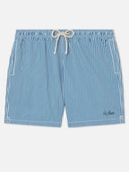 Syros swim shorts with white and blue striped pattern