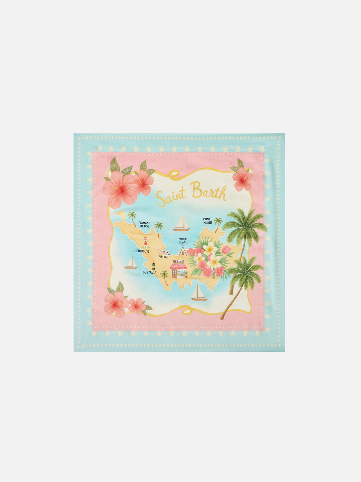 Foutas beach towel with beige and white stripes