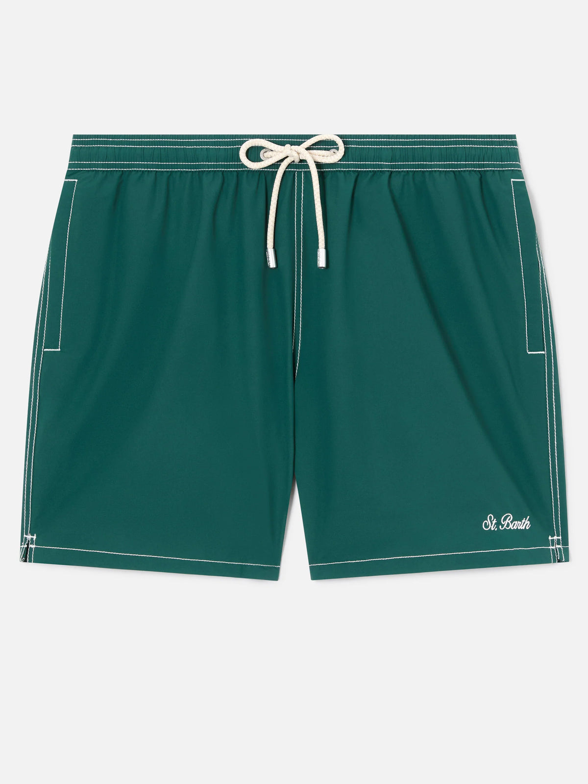 Green mid-length classic light swim shorts Patmos