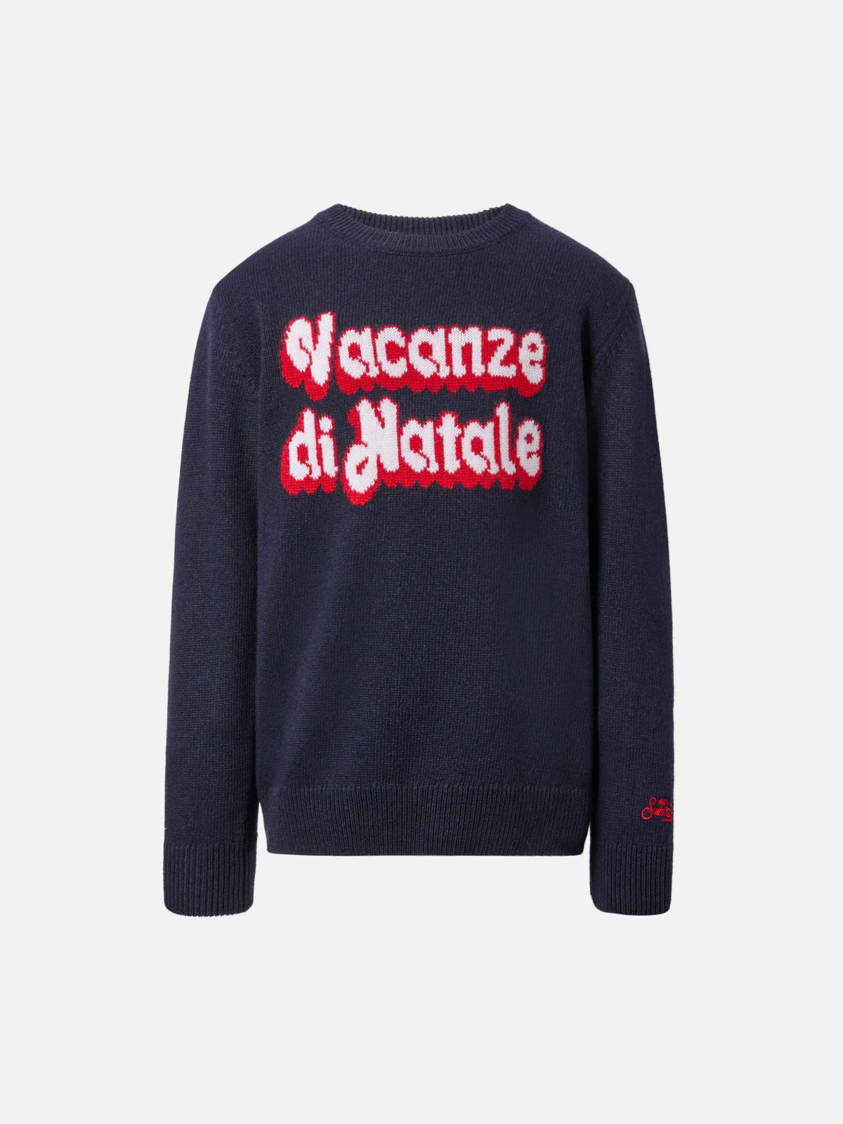 Douglas crewneck in cashmere blend with Vacanze di Natale jacquard | VACANZE DI NATALE SPECIAL EDITION