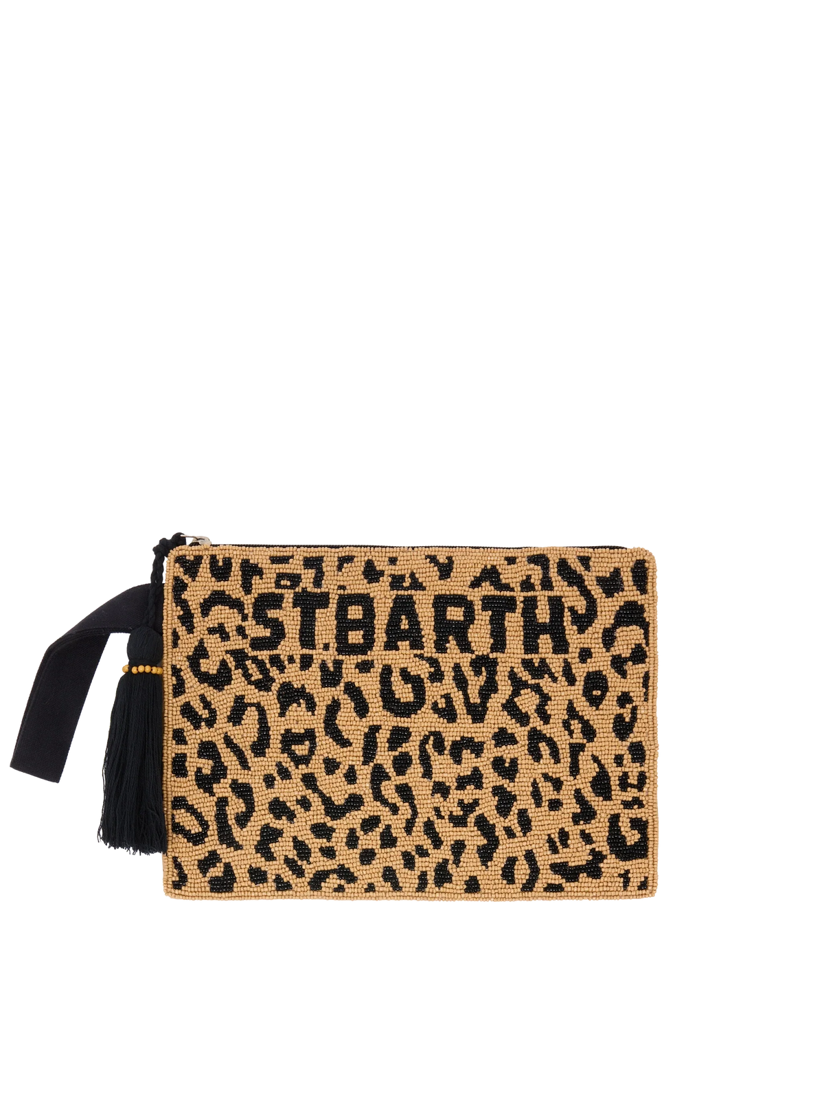 Pouch Pearl beaded leopard pouch