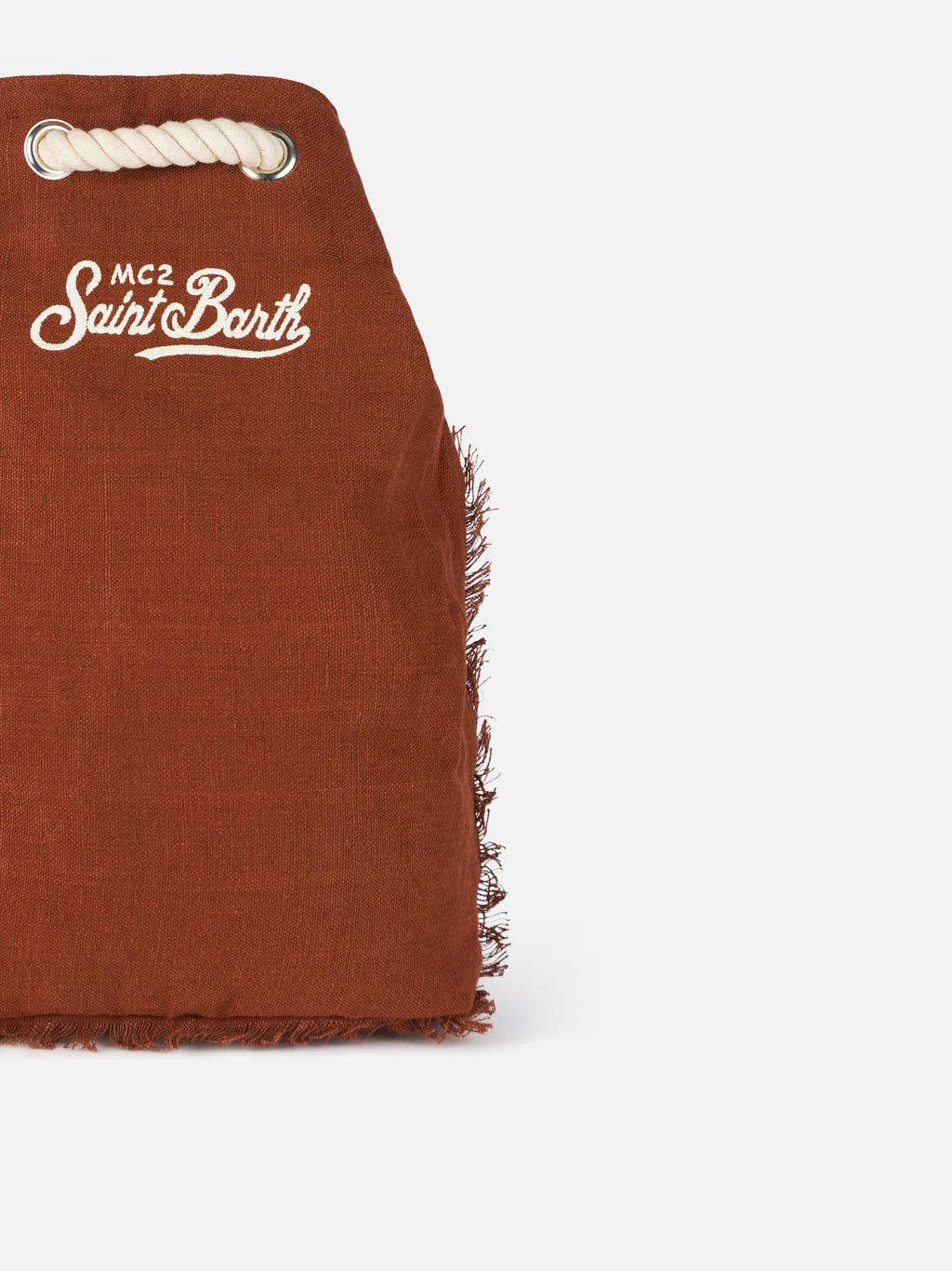 Brown boat linen backpack