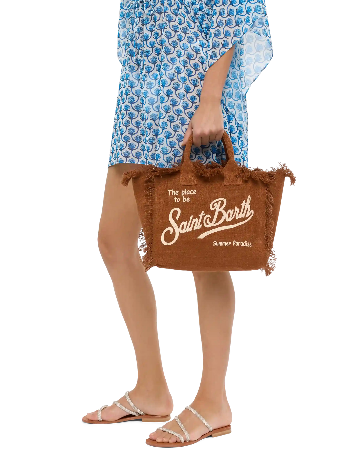 Colette brown handbag in 100% LINEN