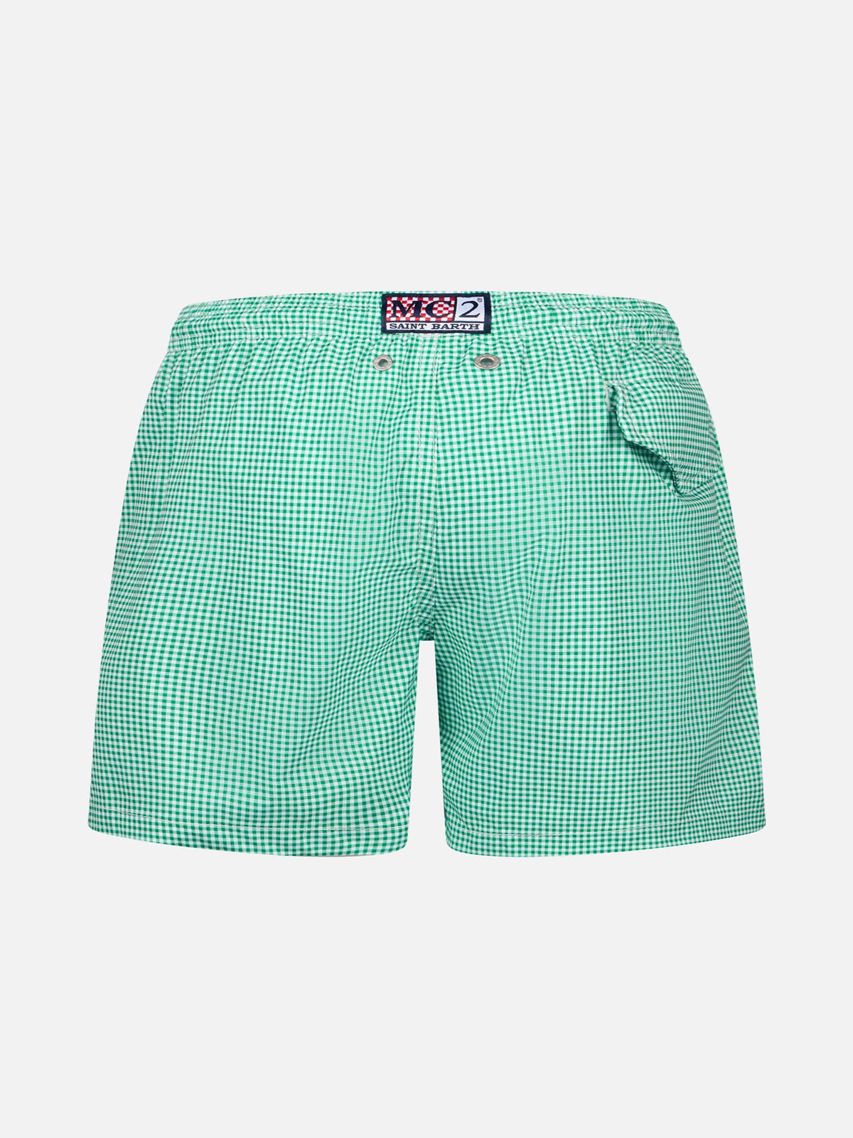 Classic stretch Comfort Light Jr swim shorts with gingham print