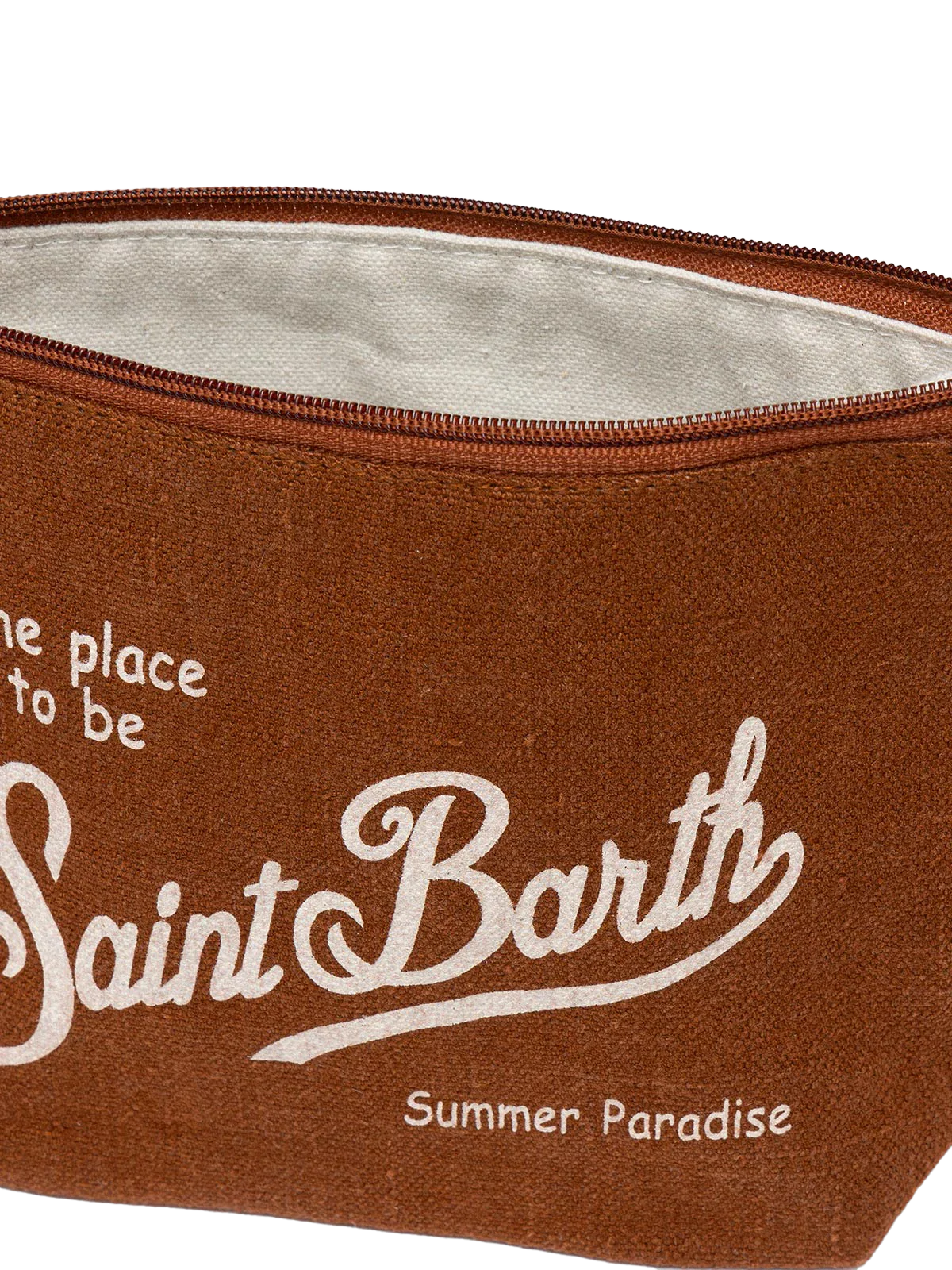 Aline brown linen pochette
