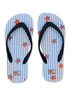 Flip flops with starfish print