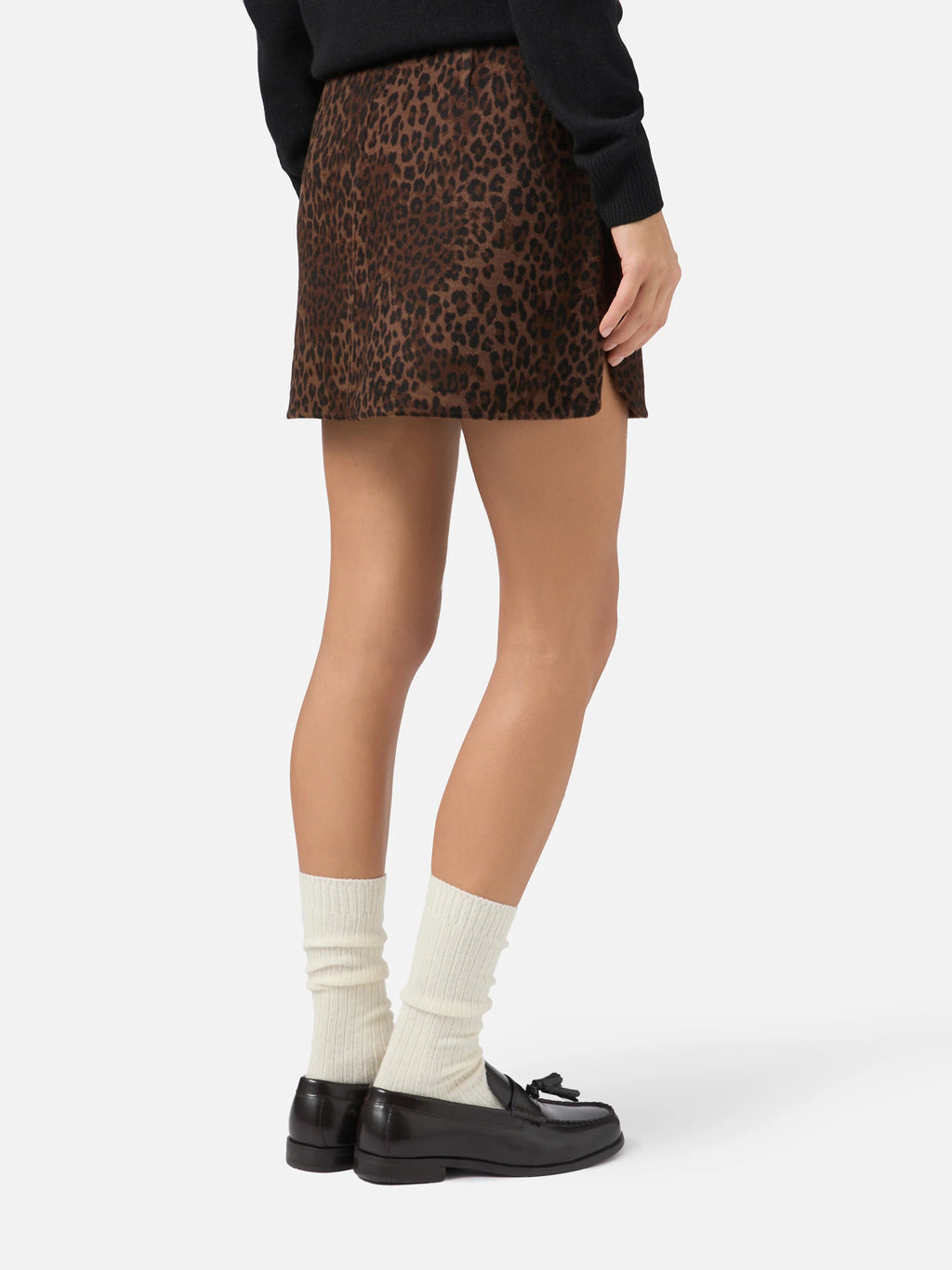 Kyla wool sweater in black with Après jacquard