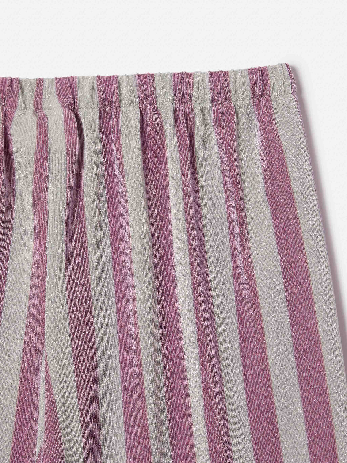 Amalia Jr lurex pants with pink and silver stripes