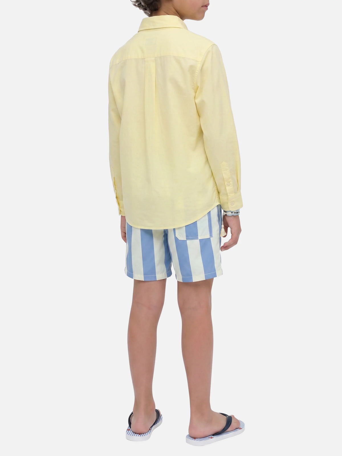 Butter yellow Chemise Jr shirt in cotton voile