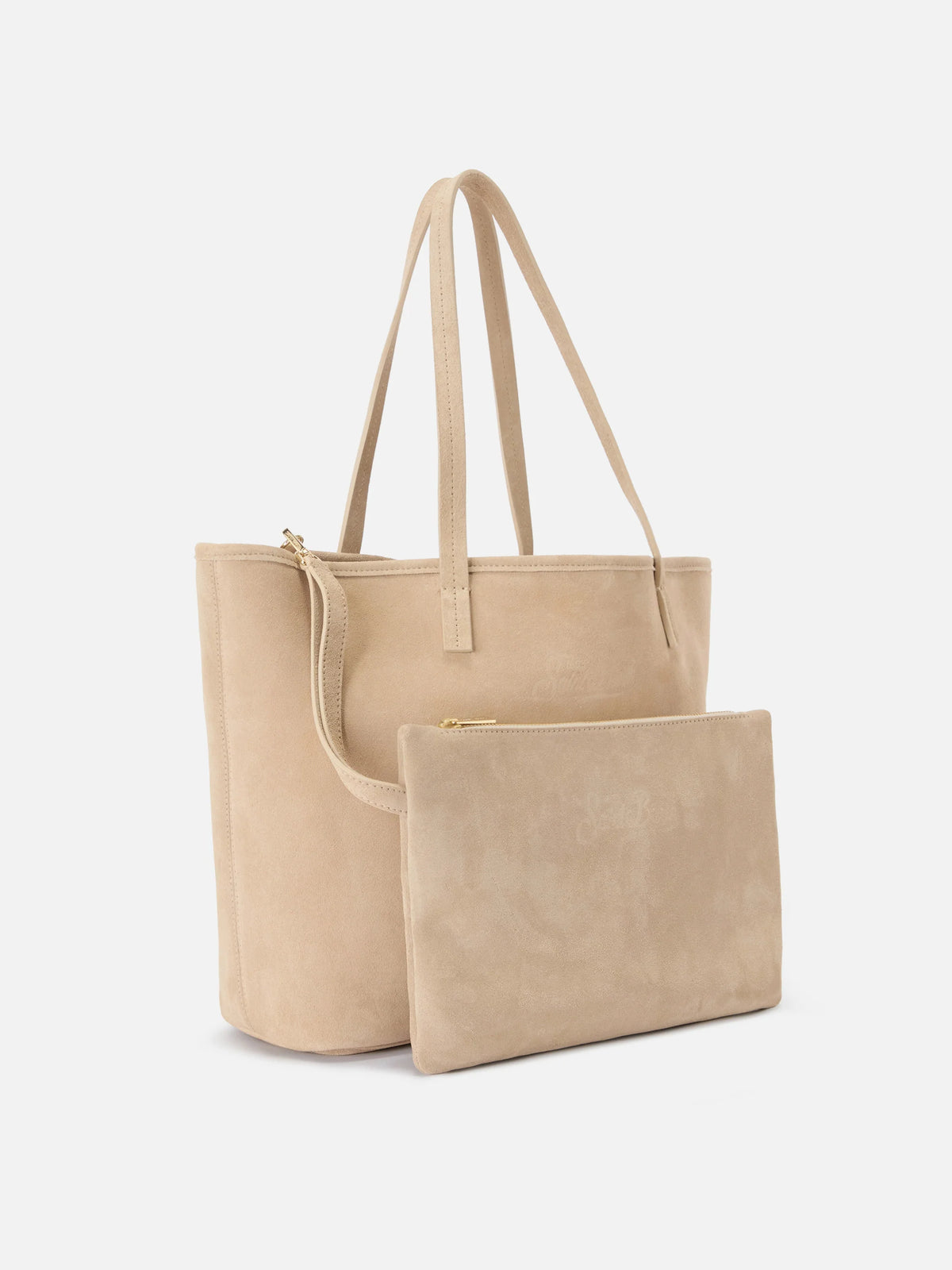Beige suede City regular bag