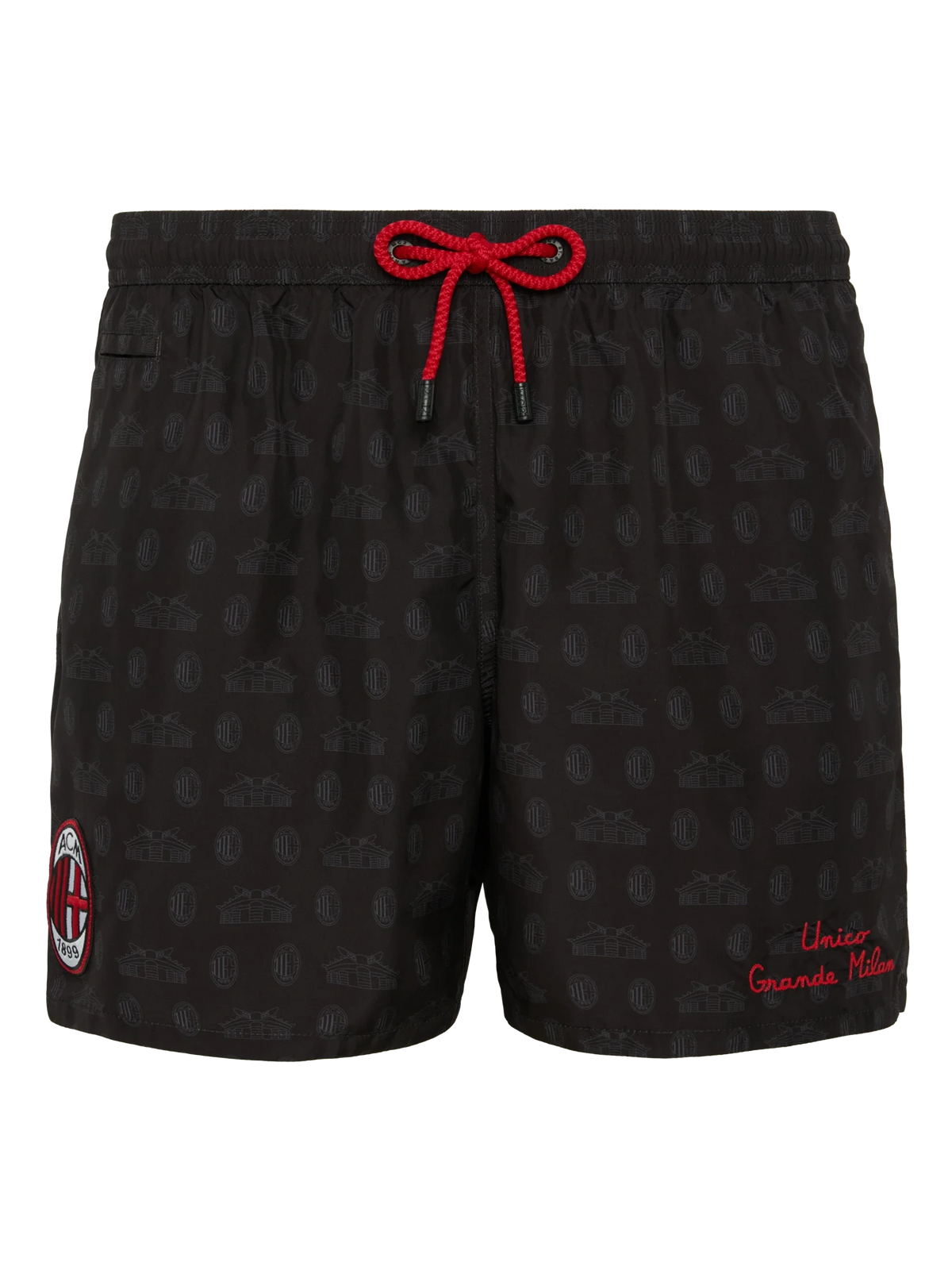 Lightweight fabric swim shorts Lighting with Milan print | AC MILAN SPECIAL EDITION