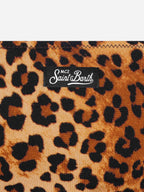 Abbey dress with fringes and animalier print